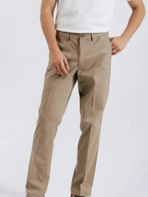 SuitsHeritage Men’s Solid Beige Regular Fit Pant4