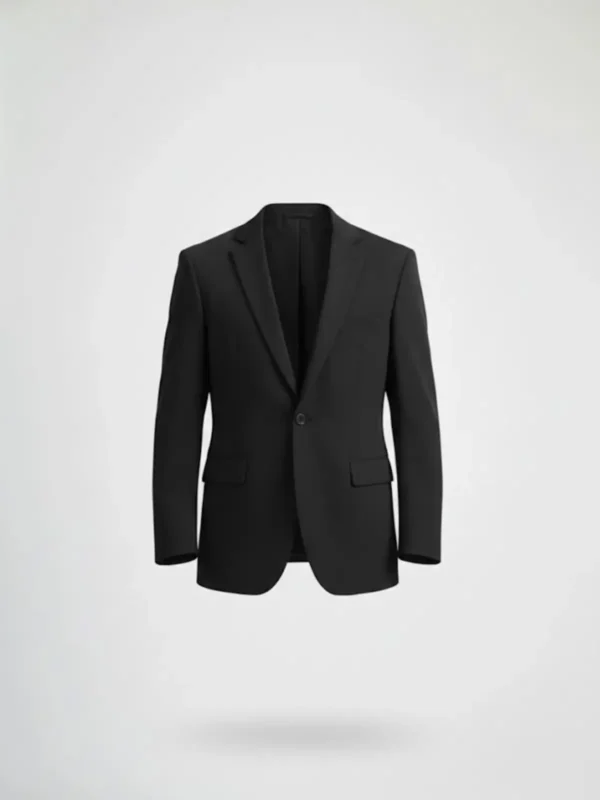 SuitsHeritage Men’s Solid Black Regular Fit Blazer Main