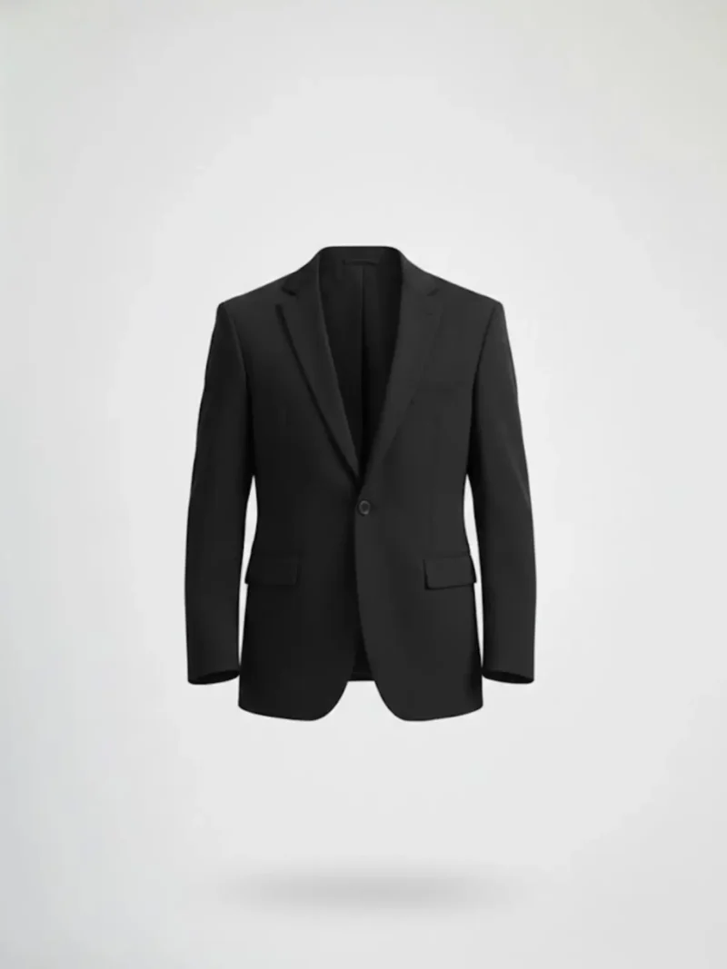 SuitsHeritage Men’s Solid Black Regular Fit Blazer Main