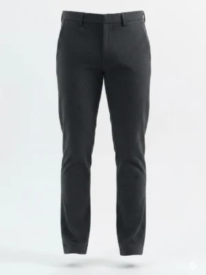 SuitsHeritage Men’s Solid Black Slim Fit Chino Pant Main