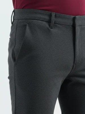 SuitsHeritage Men’s Solid Black Slim Fit Chino Pant2