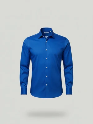 SuitsHeritage Men’s Solid Blue Formal Shirt