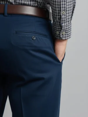 SuitsHeritage Men’s Solid Blue Regular Fit Pant 1