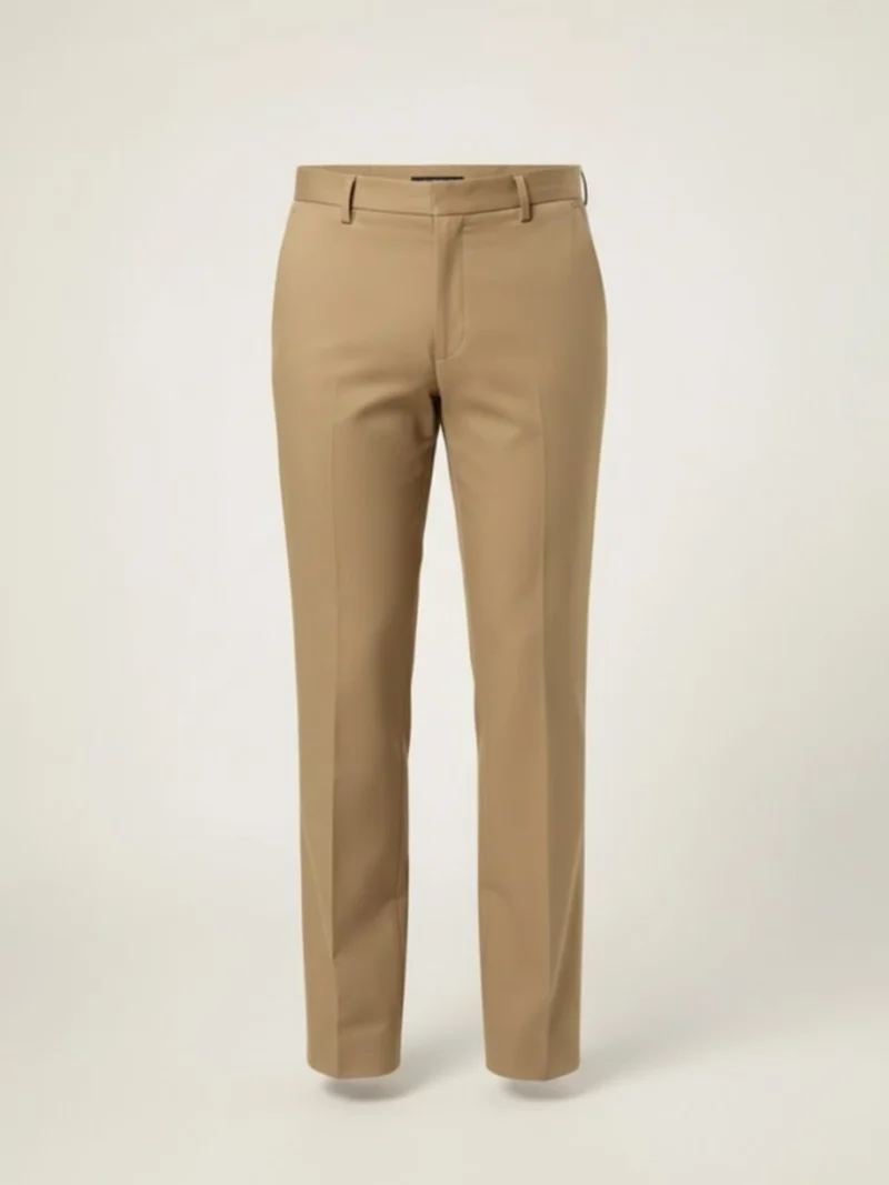 SuitsHeritage Men’s Solid Camel Regular Fit Pant