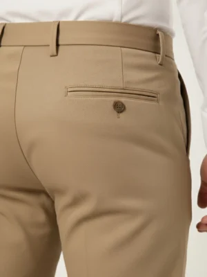 SuitsHeritage Men’s Solid Camel Regular Fit Pant1