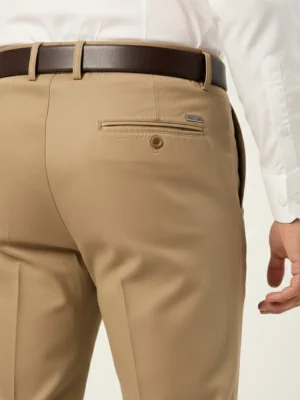 SuitsHeritage Men’s Solid Camel Slim Fit Pant4