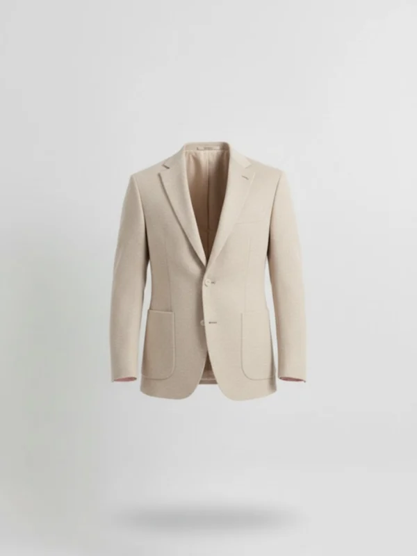 SuitsHeritage Men’s Solid Cream Linen Blazer (2)
