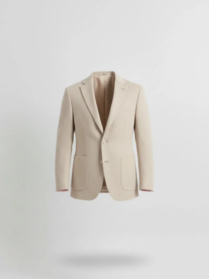 SuitsHeritage Men’s Solid Cream Linen Blazer (2)