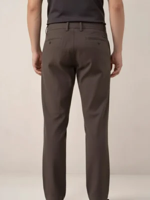SuitsHeritage Men’s Solid Dark Brown Regular Fit Pant 2