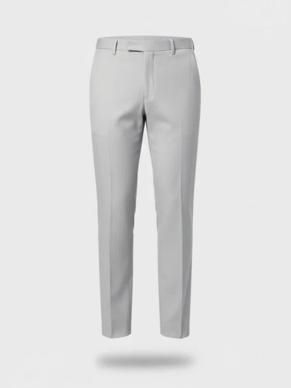 SuitsHeritage Men’s Solid Grey Regular Fit Pant Main