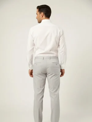 Shop The SuitsHeritage Men’s Solid Grey Regular Fit Pant3