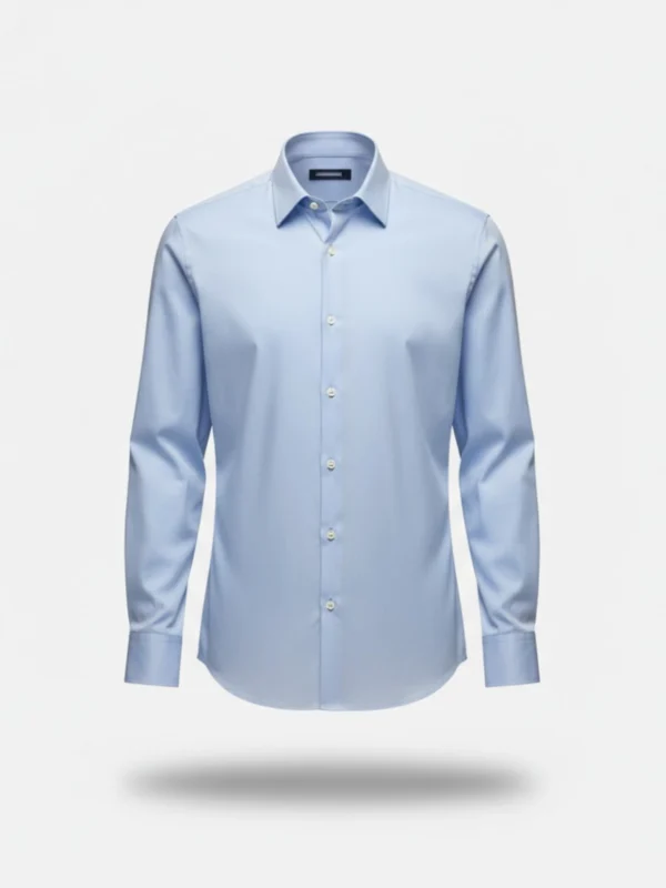 SuitsHeritage Men’s Solid Light Blue Formal Shirt