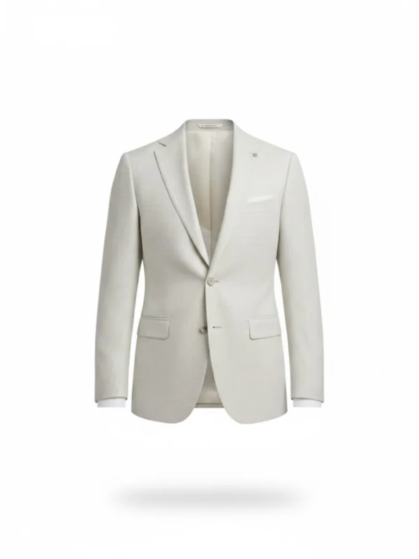 SuitsHeritage Men’s Solid Light Grey Linen Blazer main