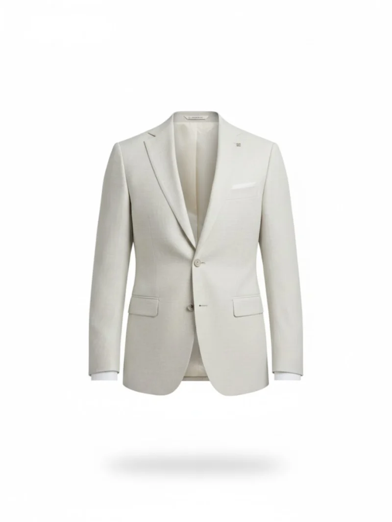 SuitsHeritage Men’s Solid Light Grey Linen Blazer main