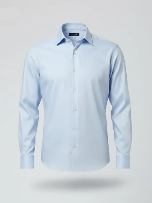 SuitsHeritage Men’s Solid Light Sky Blue Formal Shirt Main