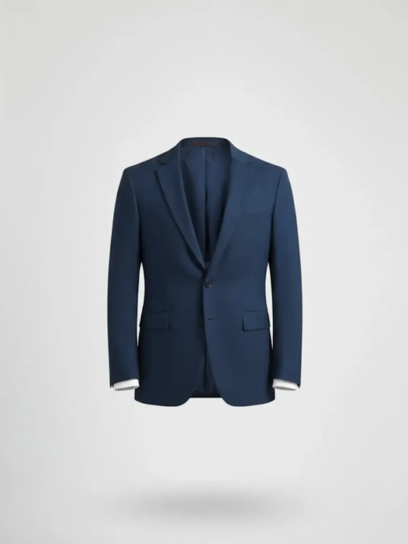 SuitsHeritage Men’s Solid Navy Blue Regular Fit Blazer Main