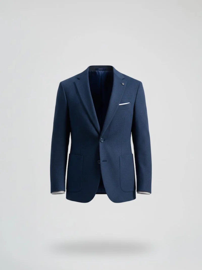 SuitsHeritage Men’s Solid Navy Linen Blazer