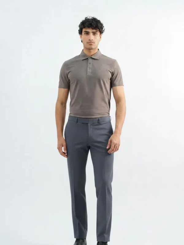 SuitsHeritage Men’s Solid Navy Slim Fit Pant4