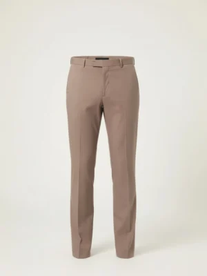 SuitsHeritage Men’s Solid Tan Regular Fit Pant Main