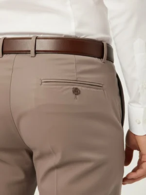 SuitsHeritage Men’s Solid Tan Regular Fit Pant3
