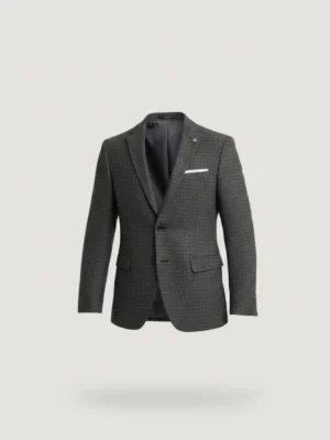 SuitsHeritage Men’s Textured Charcoal Regular Fit Blazer Main