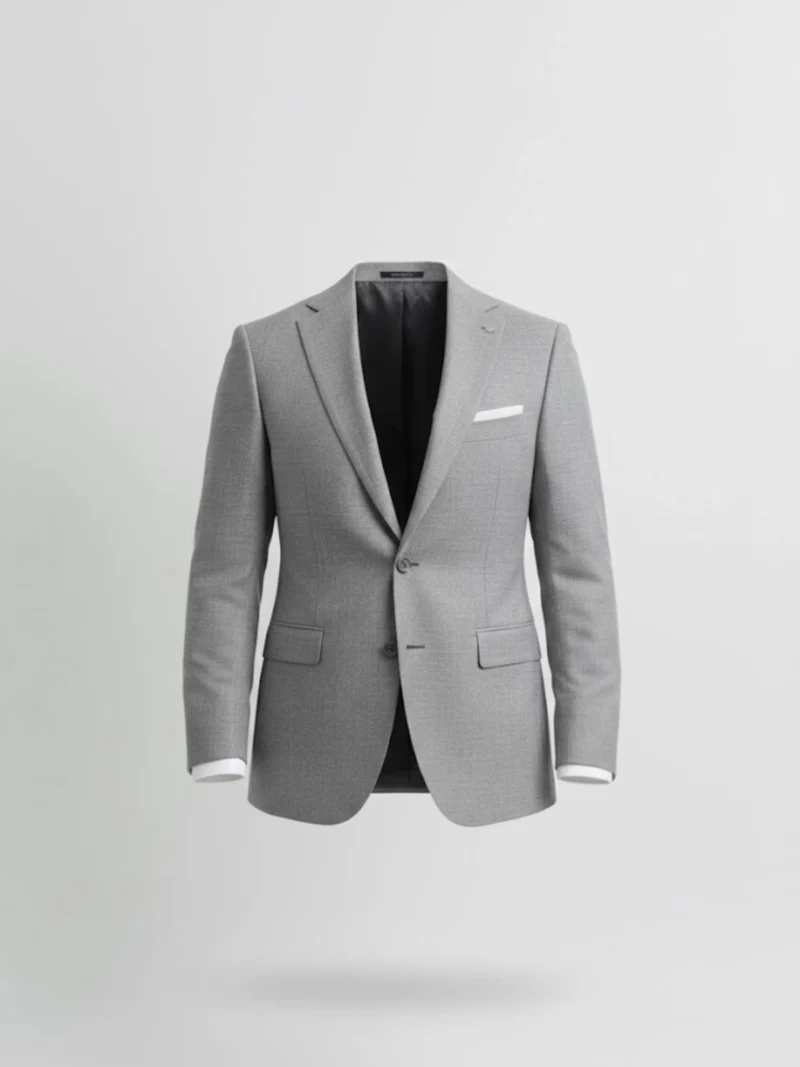 SuitsHeritage Men’s Textured Grey Regular Fit Blazer Main