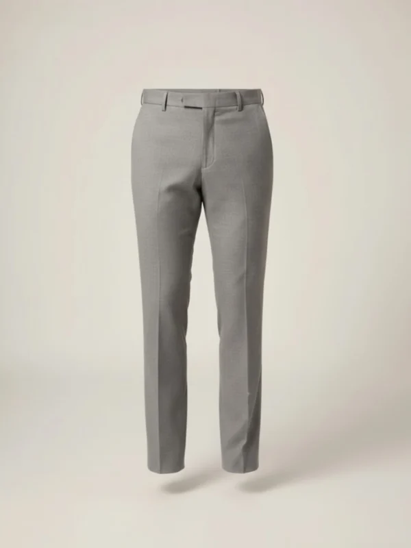 SuitsHeritage Men’s Textured Grey Relaxed Fit Pant Main