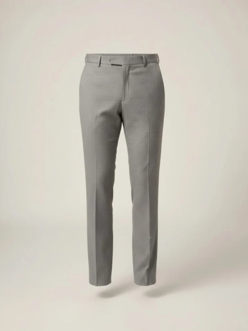 SuitsHeritage Men’s Textured Grey Relaxed Fit Pant Main