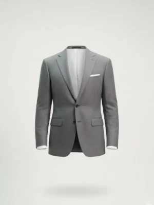 SuitsHeritage Men’s Textured Light Grey Regular Fit Blazers