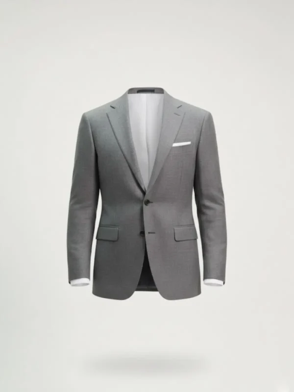 SuitsHeritage Men’s Textured Light Grey Regular Fit Blazers