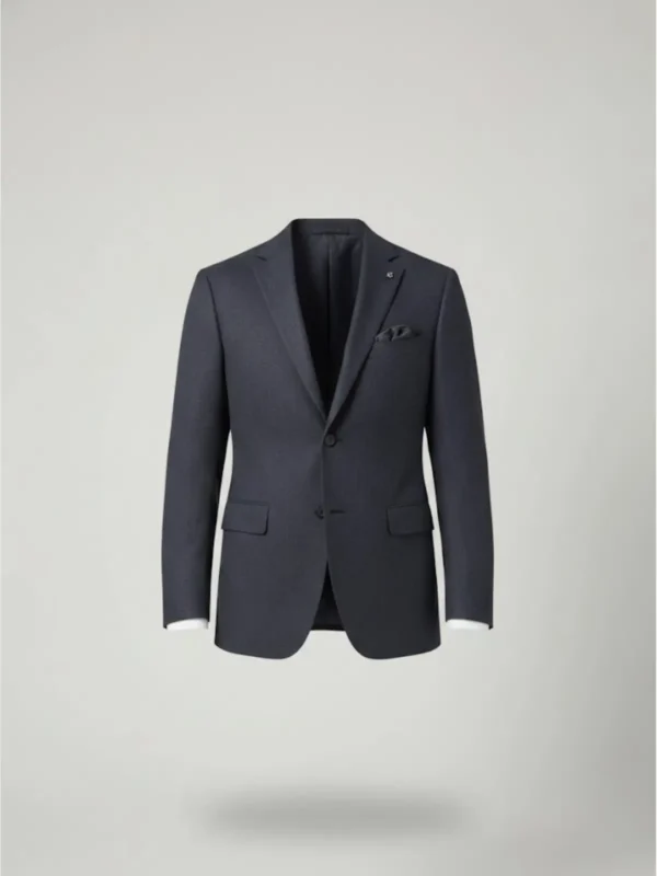 Suitsheritage Men's Solid Grey Relaxed Fit Blazer Main