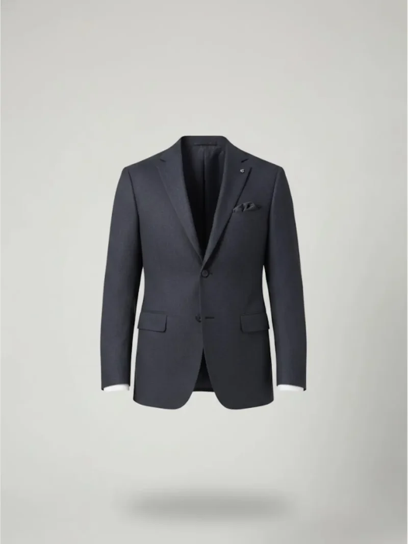 Suitsheritage Men's Solid Grey Relaxed Fit Blazer Main