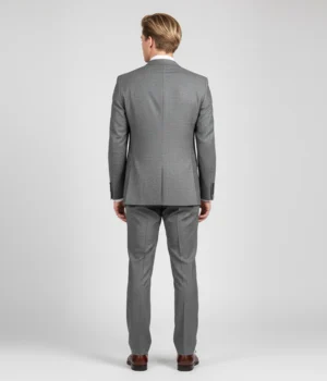 Shop The Heritage Wool Birdseye Grey Suit