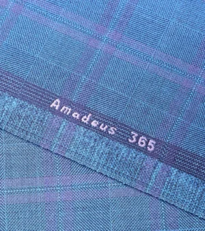 Dormeuil Amadeus 365 Wool Fabric - B Blue Three