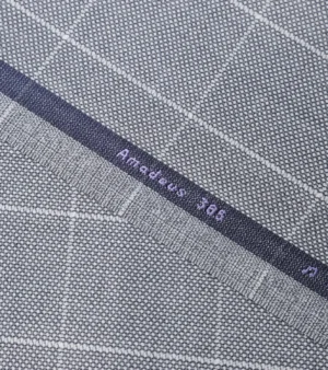 Dormeuil Amadeus 365 Wool Fabric - B Grey Four