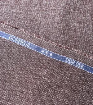Dormeuil Dorsilk Wool & Silk Fabric - D Brown Five