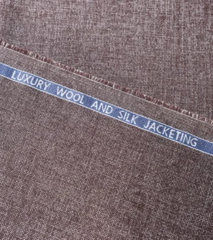 Dormeuil Dorsilk Wool & Silk Fabric - D Brown Four