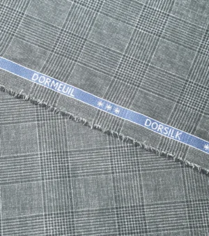 Dormeuil Dorsilk Wool & Silk Fabric - D Grey Five