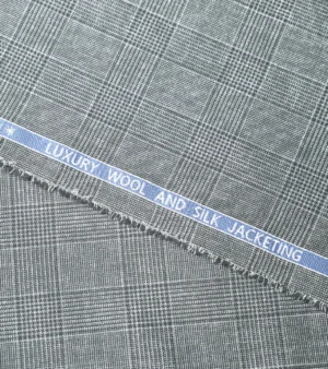 Dormeuil Dorsilk Wool & Silk Fabric - D Grey Four