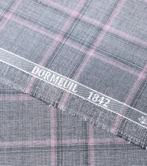 Dormeuil Echo Super 130's Wool Fabric - P Grey Five