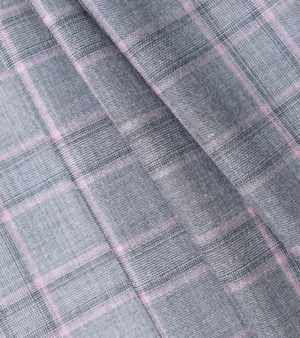 Dormeuil Echo Super 130's Wool Fabric - P Grey Three