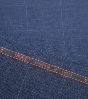 Drago Biella Fine Super 130's Wool Fabric - Dark Blue Five