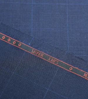 Drago Biella Fine Super 130's Wool Fabric - Dark Blue Four