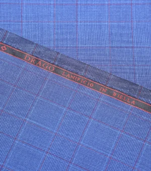 Drago Biella Fine Super 130's Wool Fabric - F Blue Four