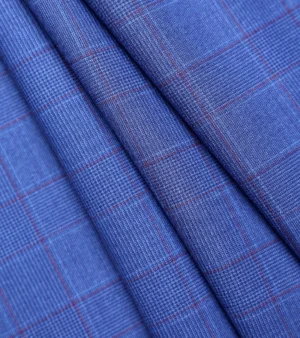 Drago Biella Fine Super 130's Wool Fabric - F Blue Three