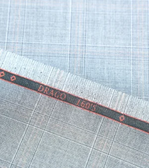 Drago Luxury Micron Super 160's Wool Fabric - Sky Blue Five