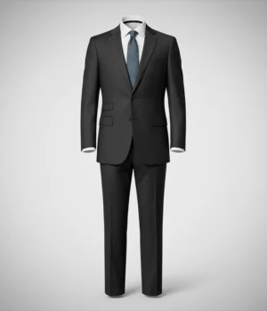 Heritage Wool Black Solid Suit