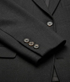 Heritage Wool Black Solid Suit Cuffs