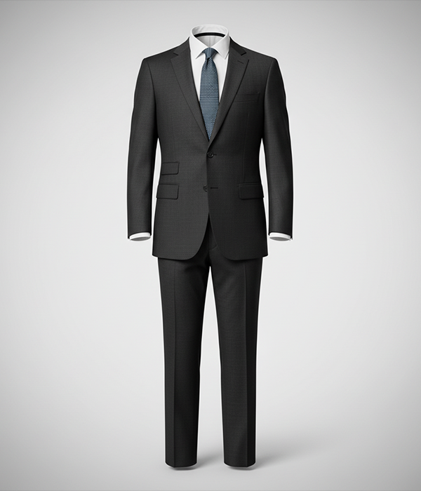 Heritage Wool Black Solid Suit