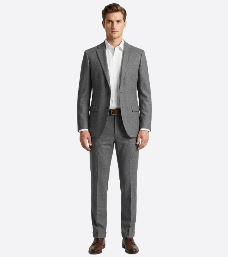Heritage Wool Brideye Grey Suit Fronts